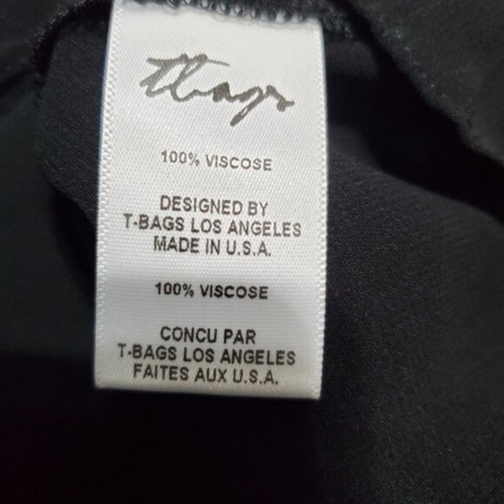 Tbags Los Angeles  Black Off Shoulder Mini Dress Sz Small - Picture 6 of 8